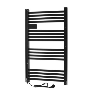 ЭЛЕКТРИЧЕСКИЙ РАДИАТОР ДЛЯ ВАННОЙ КОМНАТЫ, термостат-программатор лестницы ЧЕРНЫЙ 500 Вт