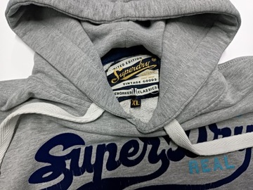 SUPERDRY LIMITED EDITION VINTAGE BAWEŁNIANA BLUZA KANGURKA r. XL