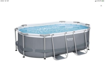 BASEN STELAŻOWY OGRODOWY 305x200x84cm OWALNY BESTWAY ZESTAW 17w1