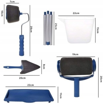 МАШИЛЬНЫЙ ВАЛИК, НАБОР ДЛЯ ПОКРАСКИ БЕЗ КАПЕЛЬ 4в1