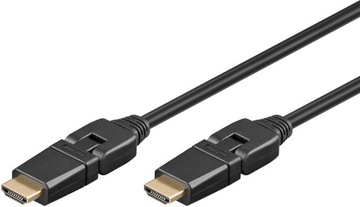 Kabel HDMI obrotowy z Ethernetem 1.5 m 4K Ultra HD