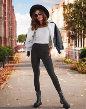 LEGGINS леггинсы Женские леггинсы BAMBUS HIGH STAN HEATED BLACK S/M