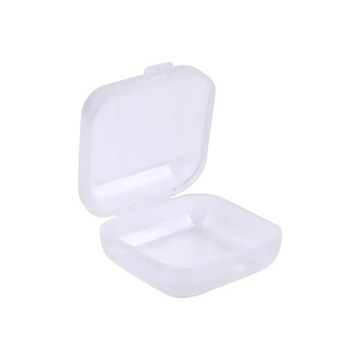 1-50pcs Mini Storage Box Transparent Square Plastic Case for Earring Ring