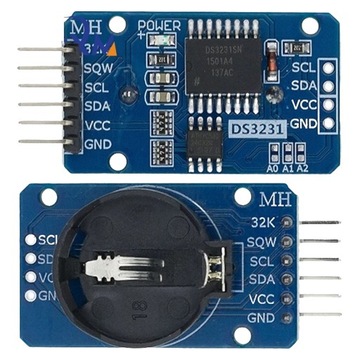 Moduł czasu RTC DS3231 AT24C32 - precyzyjny zegar na I2C - Arduino