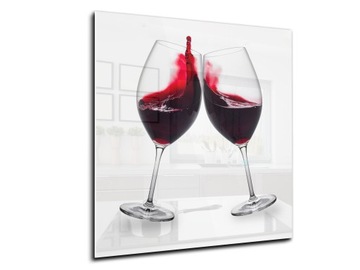 panel szklany między meble dekor 60x70 wino