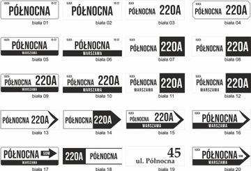 Tabliczka na BRAMĘ tablica na furtkę ADRESOWA Numer DOMU 60x20 cm PCV