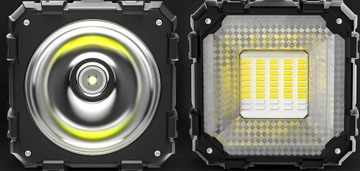 МОЩНЫЙ ДВУХСТОРОННИЙ АККУМУЛЯТОРНЫЙ СВЕТОДИОДНЫЙ ФОНАРЬ ПОИСК ЦВЕТНЫЙ МОЩНЫЙ СВЕТ