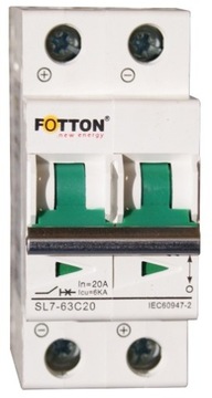 Bezpiecznik FOTTON SL7 2P 16A 600V DC