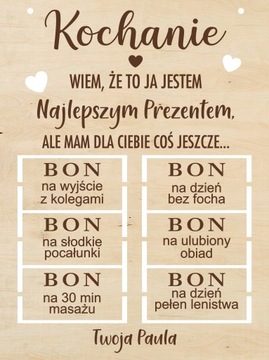 Prezent na walentynki bon bony dla niej niego
