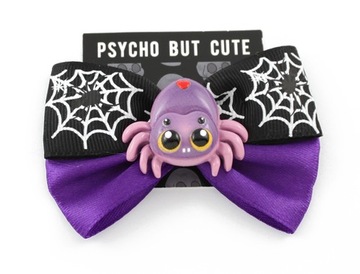 spinka kokardka ITSY BITSY SPIDER pająk pastel goth czarna Halloween S55