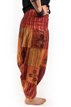 Брюки Salwar НЕПАЛ Брюки Aladdin ШИРОКИЙ РЕМЕНЬ в стиле пэчворк