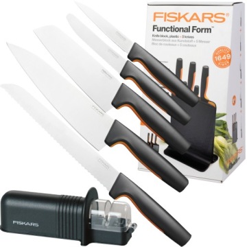 НАБОР НОЖЕЙ Fiskars ЧЕРНАЯ ТОЧИЛКА ДЛЯ НОЖЕЙ 7 шт.
