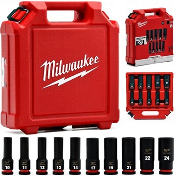 ZESTAW NASADEK UDAROWYCH 1/2” 10 SZT. MILWAUKEE