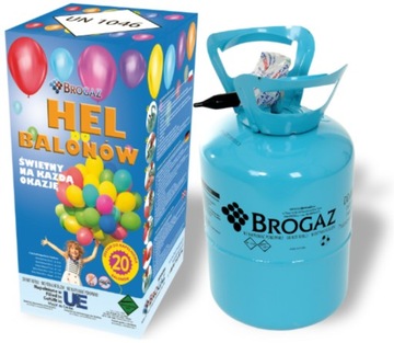 HEL w butli na 20 Balonów BUTLA z Helem Urodziny