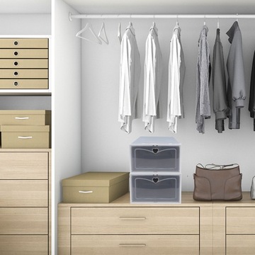 КОРОБКИ ДЛЯ ОБУВИ КРОССОВКИ ШКАФ ПЛАСТИКОВЫЙ КЕЙС 2 ШТ.