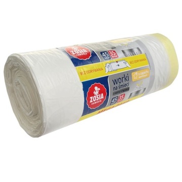 Worki na śmieci z taśmą Zosia Samosia 35L 45szt.