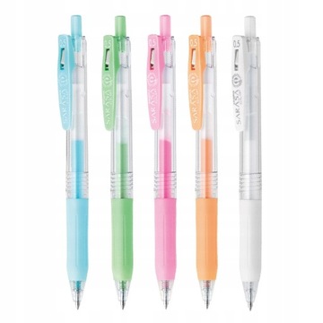 ГЕЛЕВЫЕ РУЧКИ ZEBRA SARASA CLIP MILK 5 ЦВЕТОВ 0,5 ММ ПРЕМИУМ КАЧЕСТВА