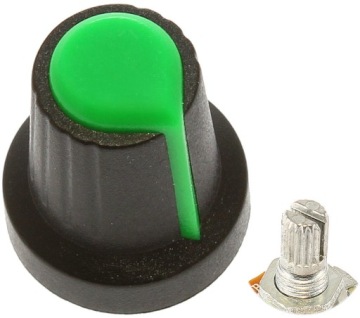 РУЧКА ДЛЯ ПОТЕНЦИОМЕТРА 6 ММ МАРКЕР ЗЕЛЕНЫЙ