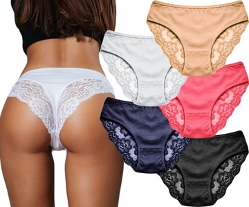 5x Majtki Damskie Bawełniane Figi 8897*5*XL
