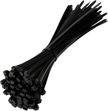 100x КАБЕЛЬНЫЕ Стяжки ЧЕРНЫЕ БОЛЬШИЕ 7,6x350