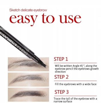 Waterproof Natural Eyebrow Pen Four-claw Eye