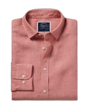 Charles Tyrwhitt Koszula Lniana Salmon Pink