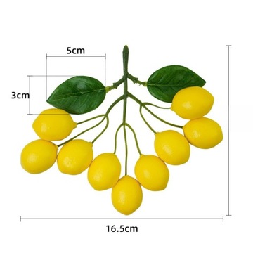 SZTUCZNE REkwizyty z symulacją gałązki cytryny i cytryny 3