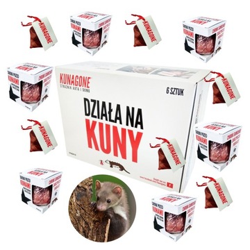 Odstraszacz Przeciwko KUNOM Do Samochodu DOMU KUNAGONE Kuna-Gone 6-pak