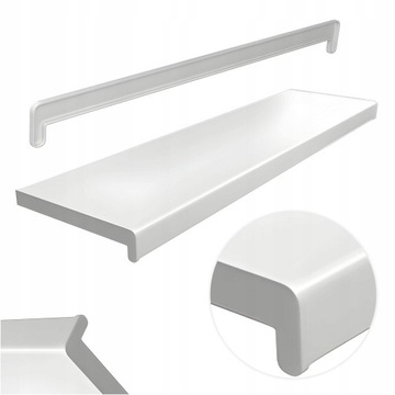 PARAPET PCV WEWNĘTRZNY BIAŁY 35cm + ZAKOŃCZENIA