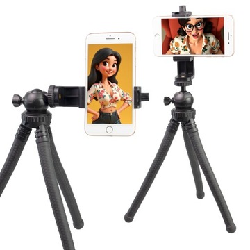 Mini Statyw elastyczny 30cm z uchwytem na telefon