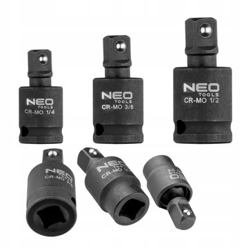 NEO KOMPLET ZESTAW PRZEGUBÓW UDAROWYCH 3 SZT 1/4'' 3/4'' 1/2 CR-MO 10-256