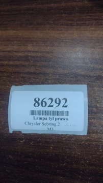 CHRYSLER SEBRING II SVĚTLO PRAVÝ ZADNÍ 04805352AB