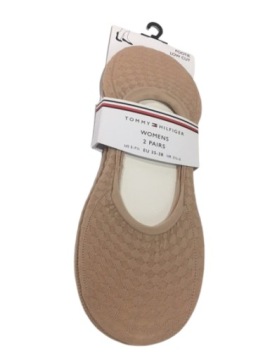Женские носки Tommy Hilfiger Socks бежевые лоферы из хлопка 39/42 2 пары