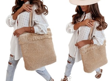 ТКАНАЯ СУМКА СУМКА-КОРЗИНА С БАРОШКОЙ-ШОППЕР