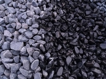 Czarny drobny otoczak ogrodowy Nero Ebano 24kg 4-8