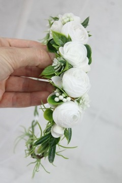 Цветочный свадебный венок для волос, свадебная фотосессия