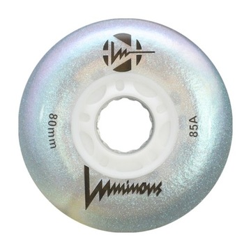 KOŁA ŚWIECĄCE DO ROLEK LUMINOUS WHITE PEARL 80MM BROKAT