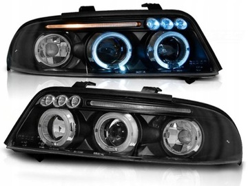 LAMPY PRZEDNIE AUDI A4 99-00R LIFT RINGI LED BLK