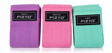 ZESTAW 3x MOCNE GUMY DO ĆWICZEŃ OPASKI MATERIAŁOWE OPOROWE TAŚMY FITNESS