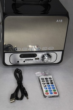 РАДИОПЛЕЕР USB BLUETOOTH, МЕГА БАСС - ЧЕРНЫЙ