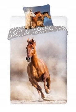 140x200 Pościel KOT PSY KOTY KOŃ KONIE HORSES 06
