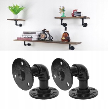 2 szt. Uchwyt ścienny w stylu retro ze stali