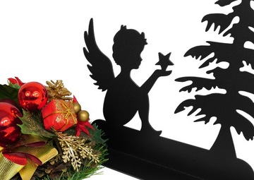 РОЖДЕСТВЕНСКАЯ ЕЛКА из металла ЛОФТ, украшение РОЖДЕСТВЕНСКИЙ АНГЕЛ