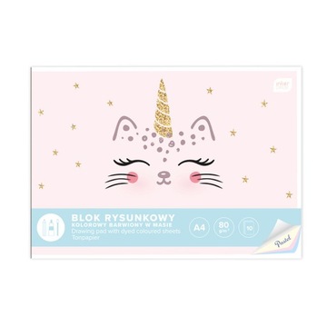 БЛОК ДЛЯ ЧЕРТЕЖА ЦВЕТ А4/10 ПАСТЕЛЬ