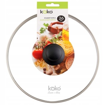 KOKO POKRYWKA POKRYWA SZKLANA ŻAROODPORNA 26 CM