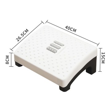 Foot Rest Office Chair Tilted Stool Footrest for Under Desk Black White