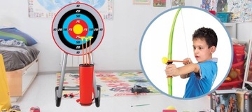 НАБОР ЛУЧНИКА ЛАЗЕРНАЯ ИГРУШКА ДЛЯ ДЕТЕЙ КОЛЧАН ЩИТ 2 В 1