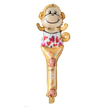 Balon foliowy małpka żółta 26cm x 78cm