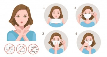 МАСКИ ПОЛЬСКИЕ БЕЛЫЕ ОДНОРАЗОВЫЕ, БЕЛЫЕ 100 ШТ.