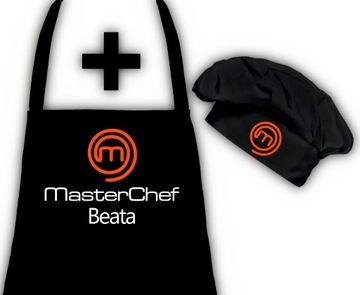 Fartuch Masterchef + imię + czapka szefa prezent